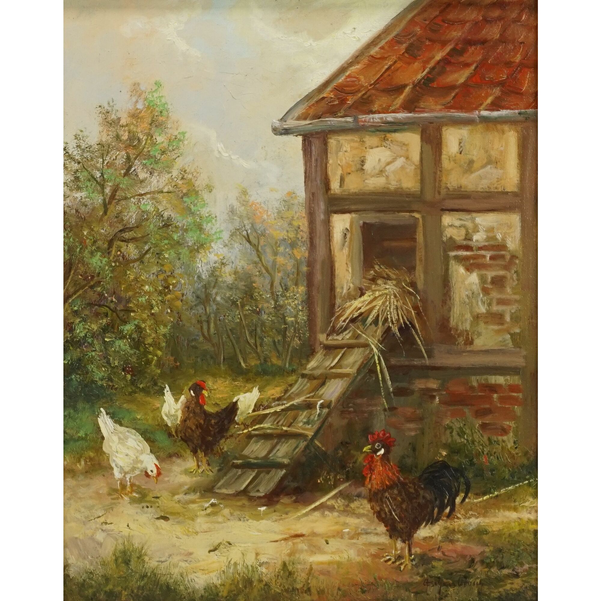 Heinrich Aschenbroich Auf Dem Huhnerhof Auktionen Preisarchiv