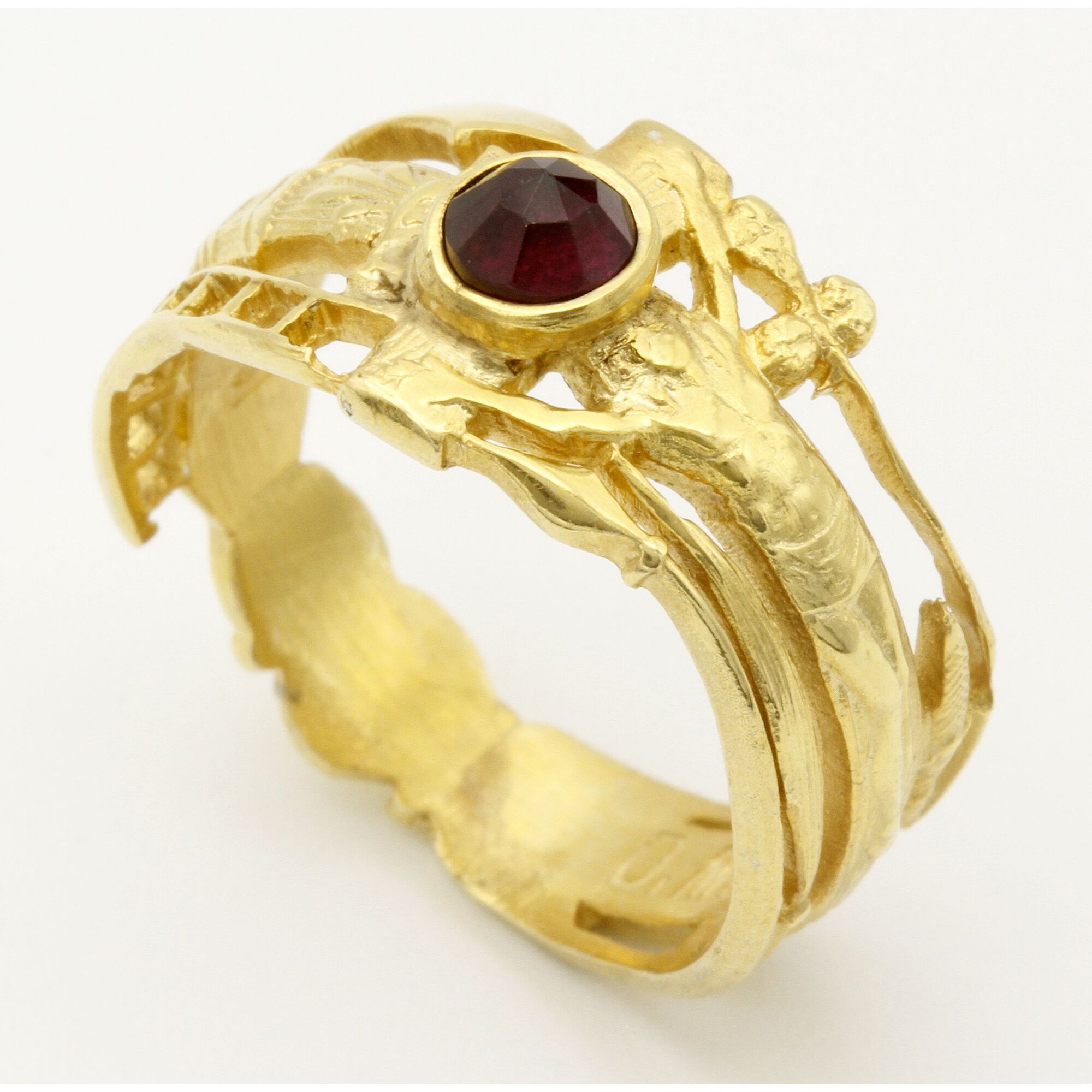 Martin Luther Ring mit Granatbesatz - auctions & price archive